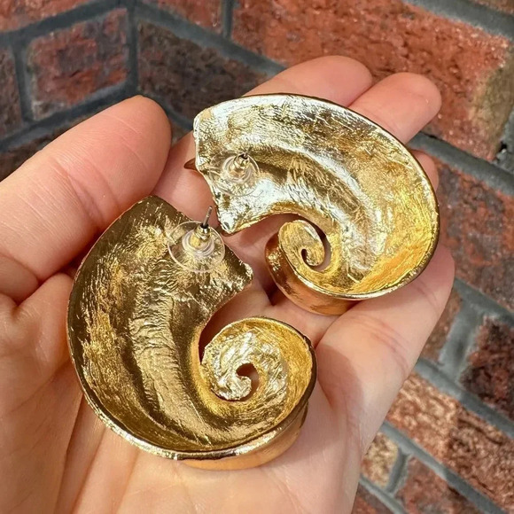 ZARA SEMI-CIRCULAR SILVER GOLD  EARRINGS - Picture 8 of 16